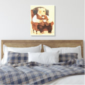 Pastel Teddy Bear Wall Art | Nursery Room Décor Leinwanddruck (Insitu (Schlafzimmer))