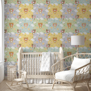 Pastel Teddy Bears und Niedliche Regenwolken Tapete