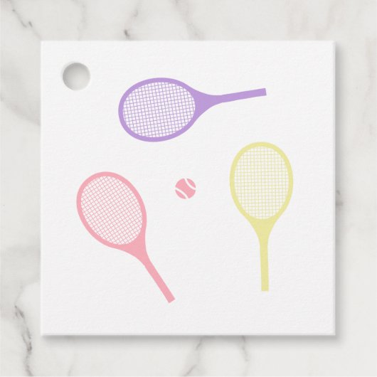 Pastel Tennis Rackets Geschenkanhänger (Vorderseite)