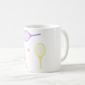 Pastel Tennis Rackets Kaffeetasse (VorderseiteRechts)