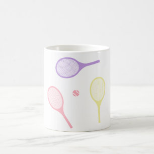 Pastel Tennis Rackets Kaffeetasse