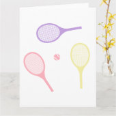 Pastel Tennis Rackets Karte (Gelbe Blume)