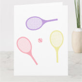 Pastel Tennis Rackets Karte (Vorderseite)
