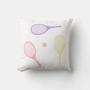 Pastel Tennis Rackets mit Tennisball Kissen