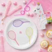Pastel Tennis Rackets Pappteller (Party)