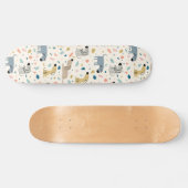 Pastel Terrazzo Funny Niedlich Dog Muster Skateboard (Horizontal)