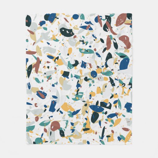 Pastel Terrazzo: Modernes Abstraktes Muster. Fleecedecke (Vorderseite)