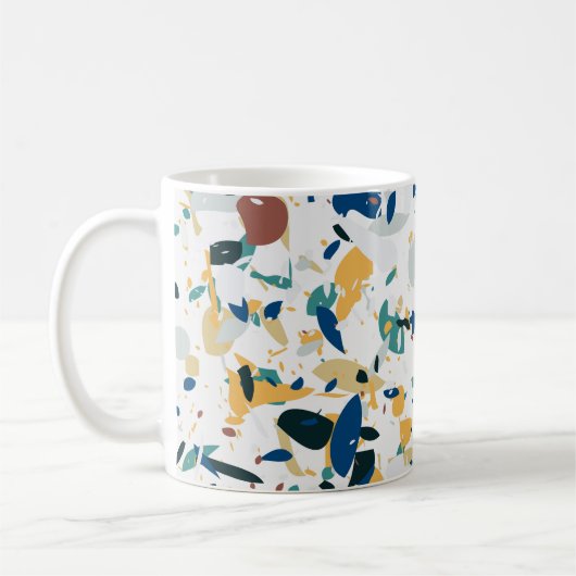Pastel Terrazzo: Modernes Abstraktes Muster. Kaffeetasse (Links)