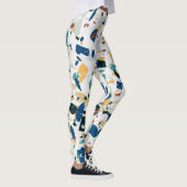 Pastel Terrazzo: Modernes Abstraktes Muster. Leggings (Rechts)