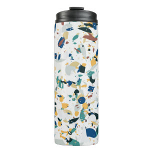 Pastel Terrazzo: Modernes Abstraktes Muster. Thermosbecher