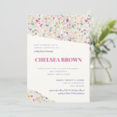 Pastel Terrazzo Slab Moderne Babydusche Ankündigung (Stehend Vorderseite)