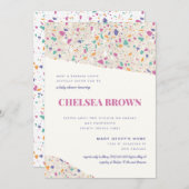 Pastel Terrazzo Slab Moderne Babydusche Ankündigung (Vorne/Hinten)