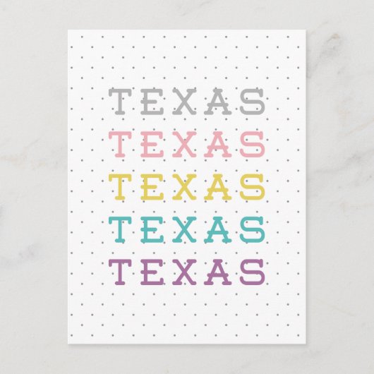 Pastel Texas, Texas, Texas Postkarte (Vorderseite)