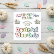 Pastel Thanksgiving-Feiertags-Sticker-Pack