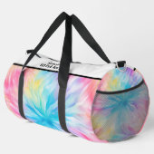 Pastel-Tie-Dye-Bloom-Monogramm-Personalisierungski Duffle Bag (Rechte Ecke)
