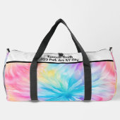 Pastel-Tie-Dye-Bloom-Monogramm-Personalisierungski Duffle Bag (Rückseite)
