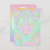 Pastel Tiger Party Einladung (Vorne/Hinten)