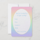 Pastel Tiger Party Einladung (Rückseite)