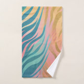 Pastel Tiger Streifen Badhandtuch Set (Handtuch)