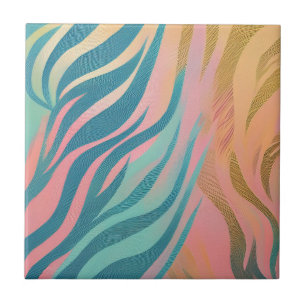 Pastel-Tigerstreifen Fliese