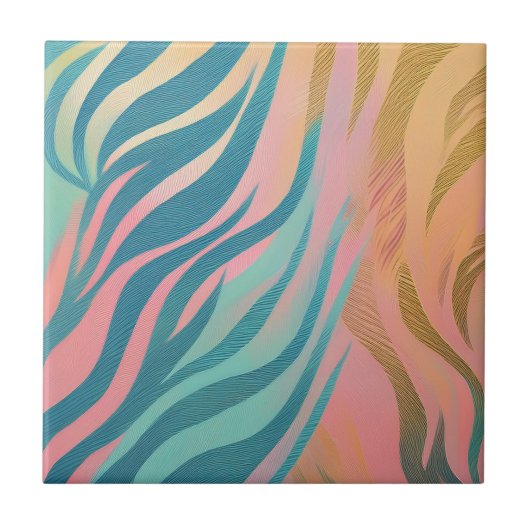 Pastel-Tigerstreifen Fliese (Vorderseite)