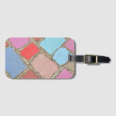 Pastel tiles gepäckanhänger (Vorderseite (Horizontal))