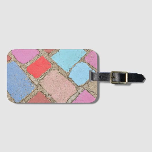 Pastel tiles gepäckanhänger (Vorderseite (Horizontal))