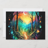 Pastel Timber Adventure erwartet Baby Shower Einladung (Rückseite)