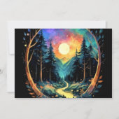 Pastel Timber Adventure erwartet Baby Shower Einladung (Rückseite)