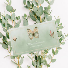 Pastel Toned Tranquile Butterfly Business Card Visitenkarte