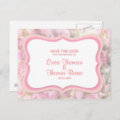 Pastel Tones Blume Ankündigungspostkarte (Vorne/Hinten)