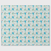 Pastel Tones Christmas Birds Muster Geschenkpapier (Flach)