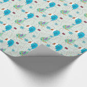 Pastel Tones Christmas Birds Muster Geschenkpapier (Ecke)