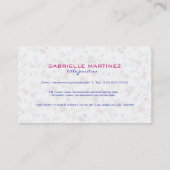 Pastel Tones Floral Monogramed Business Card Visitenkarte (Rückseite)