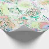 Pastel Tones Hand Paint Rose Geschenkpapier (Ecke)
