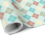 Pastel Tones Kariert Geometric Muster Geschenkpapier (Rolleneckpunkt)