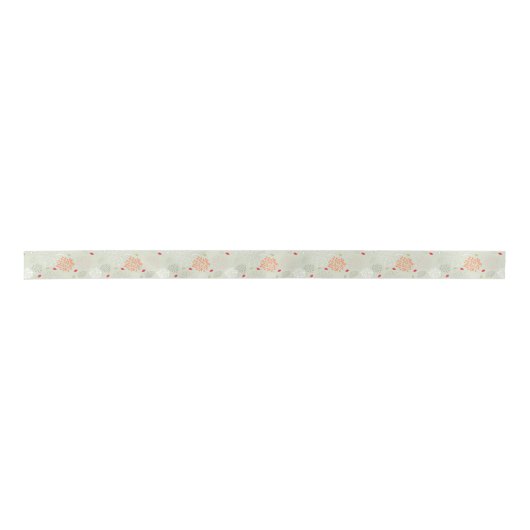 Pastel Tones Retro Blume Satinband (Vorderseite)