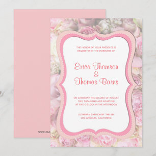 Pastel Tones Rose Hochzeit Einladung