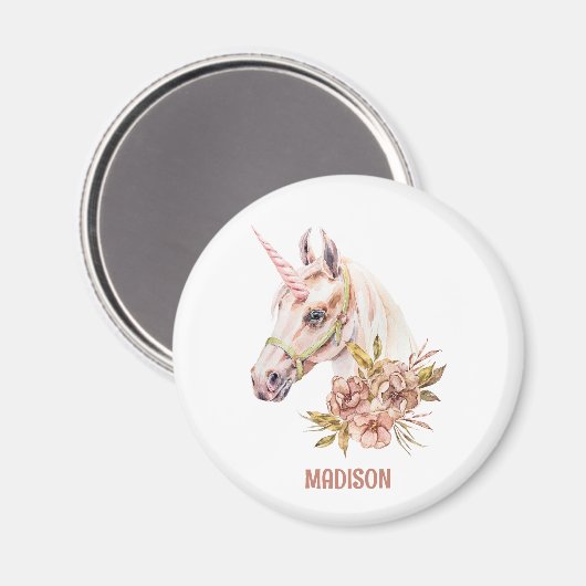 Pastel Tones Unicorn Magnet (Vorderseite/Rückseite)