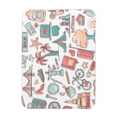 Pastel Tourist Muster Magnet (Vertikal)