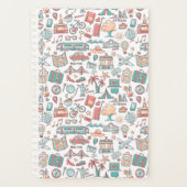 Pastel Tourist Muster Planer (Vorderseite)