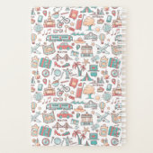 Pastel Tourist Muster Planer (Rückseite)