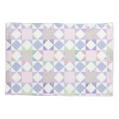 Pastel Traditional Star Patchwork Quilt Retro Kissenbezug (Rückseite)