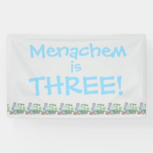 Pastel Train upsherin Banner (Horizontal)