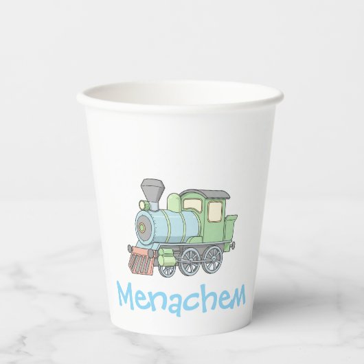 Pastel Train upsherin Becher (Vorderseite)