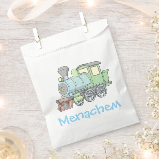 Pastel Train upsherin Gevor-Tasche Geschenktütchen (Ausgeschnitten)