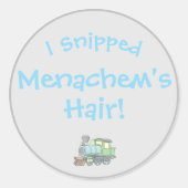 Pastel Train upsherin I Snipped Runder Aufkleber (Vorderseite)