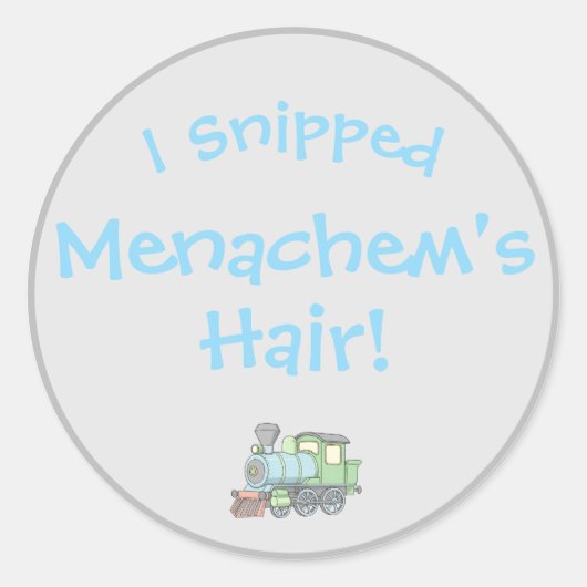 Pastel Train upsherin I Snipped Runder Aufkleber (Vorderseite)