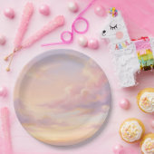 Pastel Traum: Renaissance-Stil moderne Himmelsstud Pappteller (Party)