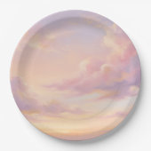 Pastel Traum: Renaissance-Stil moderne Himmelsstud Pappteller (Vorderseite)